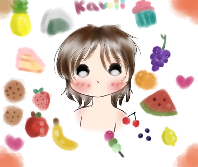 Chibi fruit art