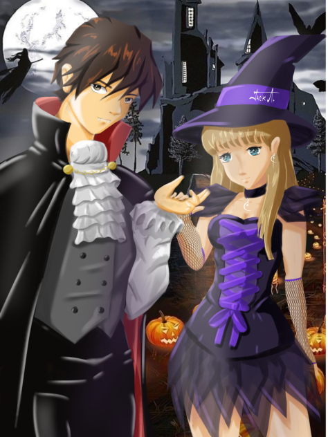 halloween gundam fanart