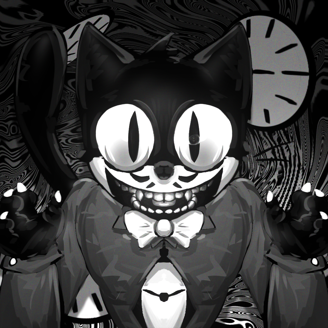 clock cat - ibisPaint