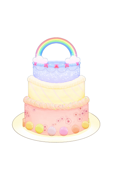 IBM3801 pastel colored cake a