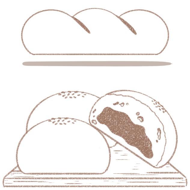 Bread - Sweet Bun Outline