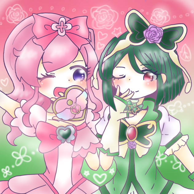 プリチャン　プリキュア衣装　桃山みらい　緑川さら　みらさら