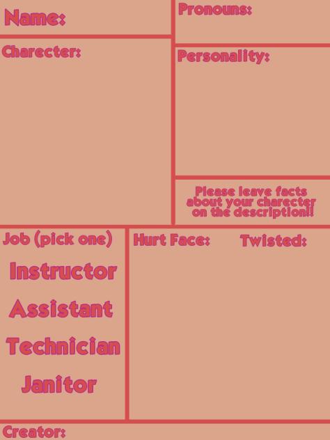 Artea's Workshop Charecter Sheet