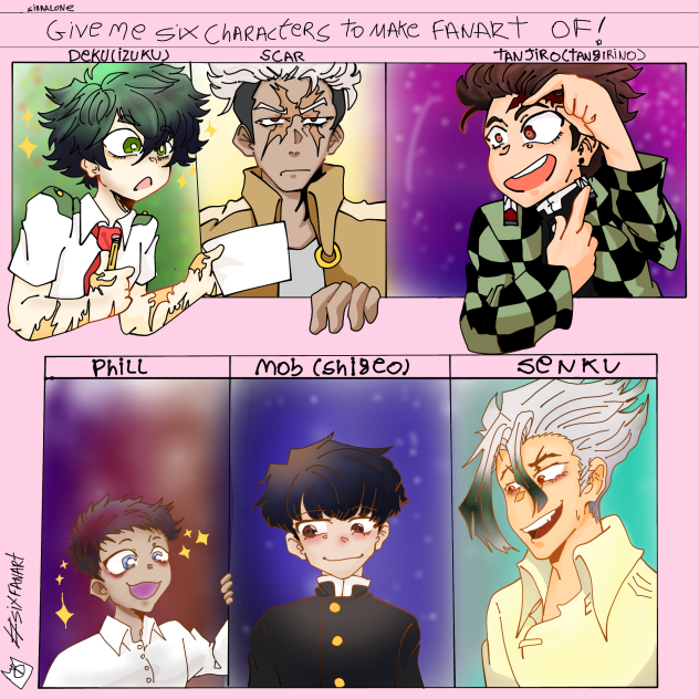 Six fanarts
