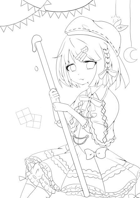チョコちゃん 線画