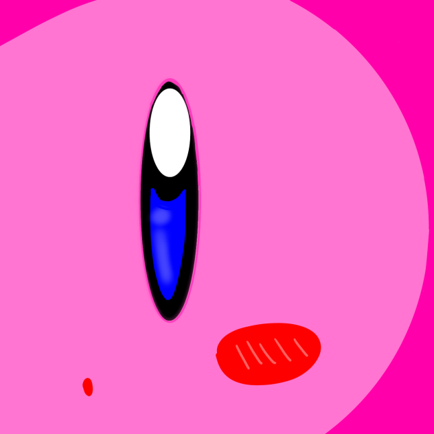 カービィのお目々を丁寧に描き込んだったでー！