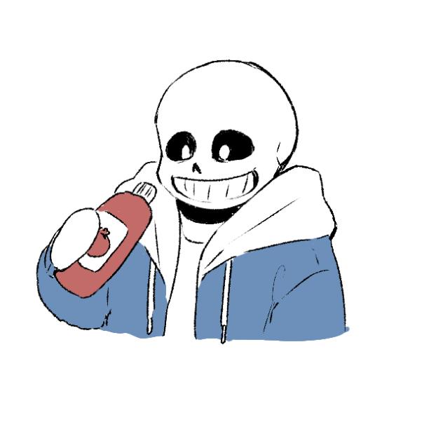 ケチャップを飲むサンズ