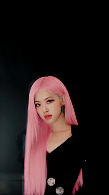 Blackpink Rose with pink hair