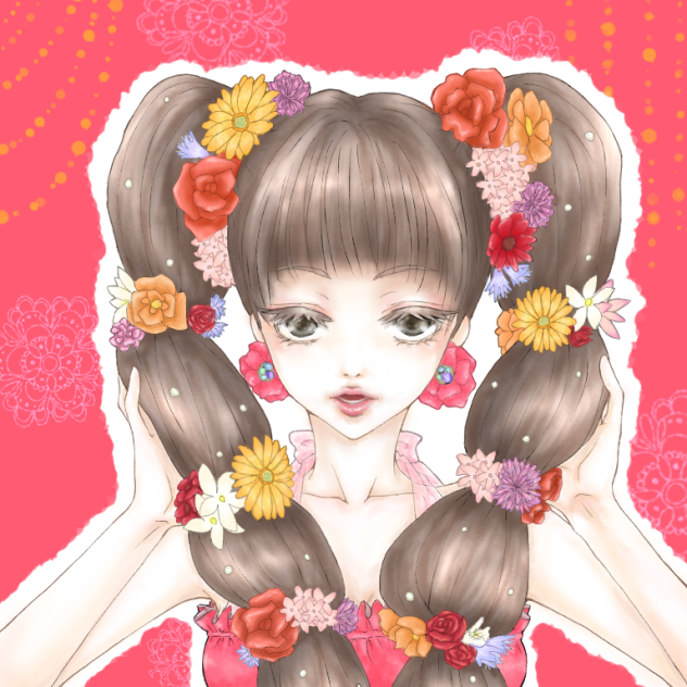 花ツインテ塗った
