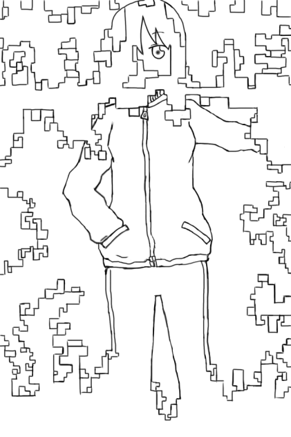 現代少女(線画)