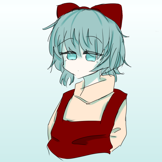 狂ったウサギさん。の線画を塗らせていただきました