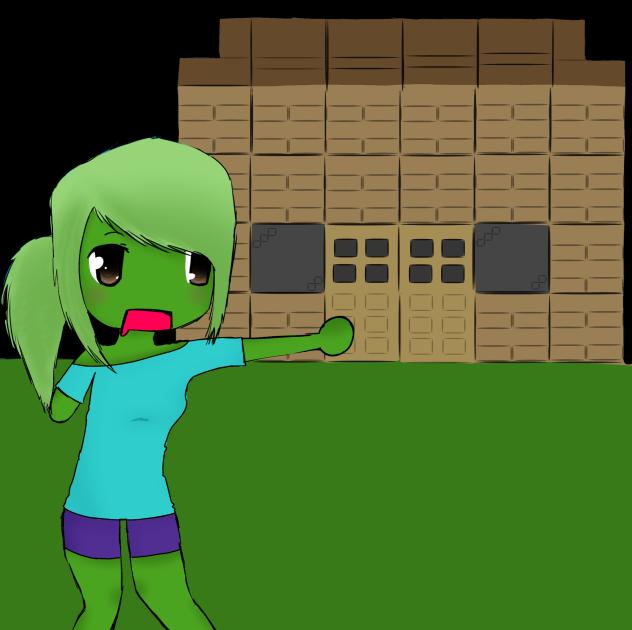 Minecraft zombie but make her cutesy - ibisPaint