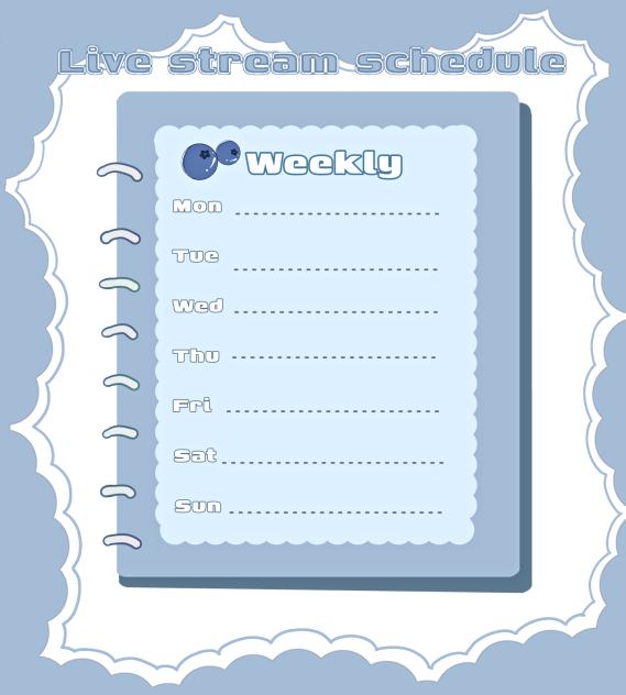 Stream schedule template 4