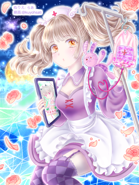 九曜紗千さまの線画お借りしました♪♪