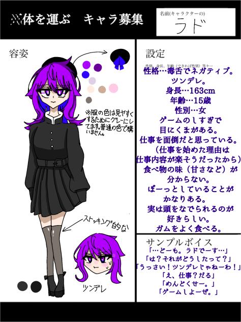 キャラ募集