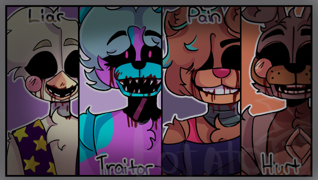•FNAF AU poster•(alt version)