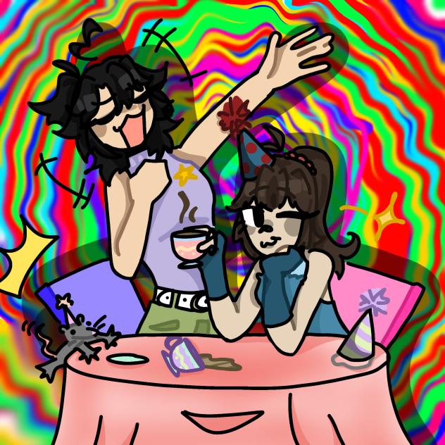 Colorful besties meme