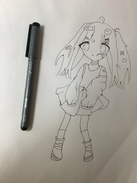 かわい線画かけた！