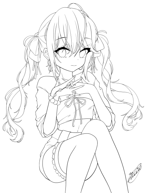 My heart is secret（線画）