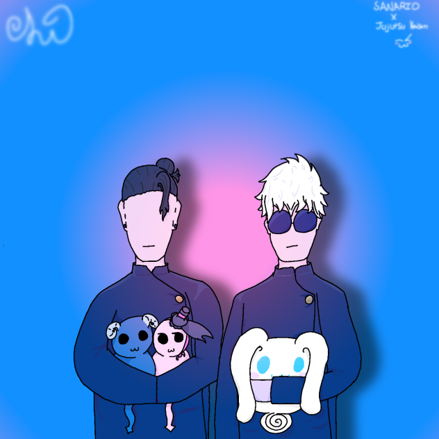 gojo and geto with sanrio charecter