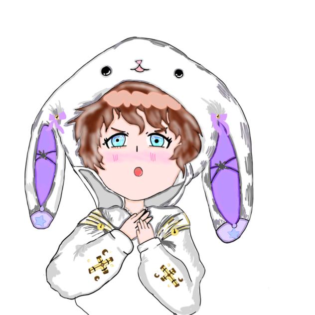 Me in a bunny hoodie
