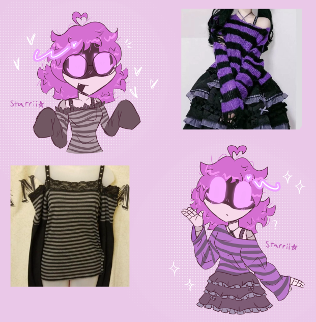 Drawing Uzi in diff outfits