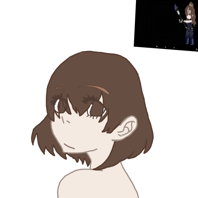 I made my OC draw herself OMG