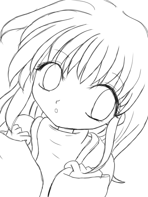 チャンチャンコ娘 線画