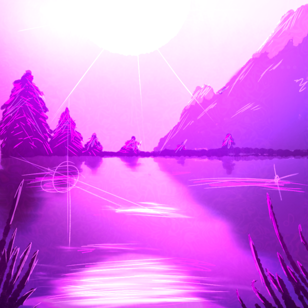 Mountains and lake
