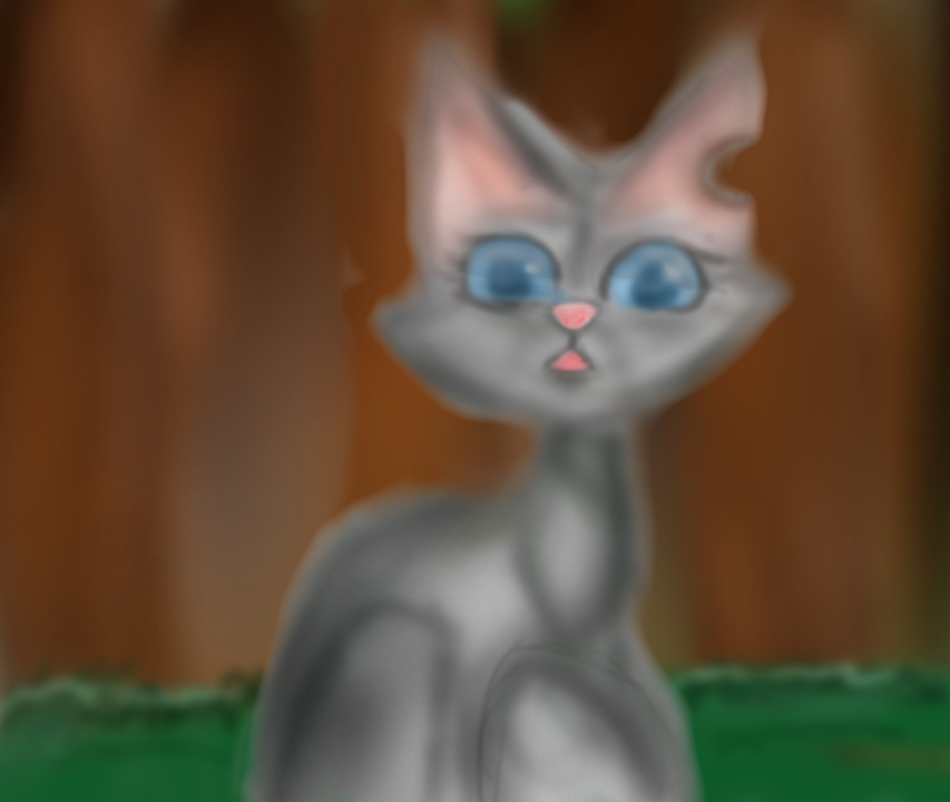 Cat in forest - ibisPaint