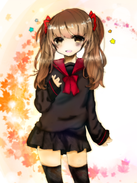 かわいい線画！塗らさせていただきました！