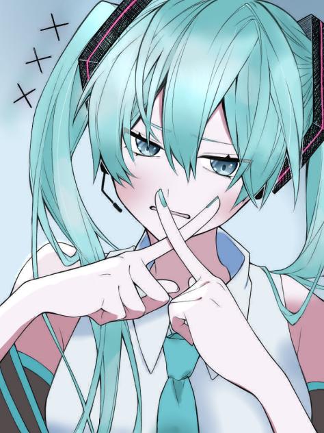 初音ミク　フリー線画色塗り！