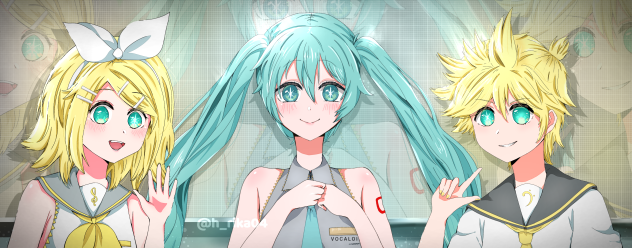 Miku🩵 Rin🧡 and Len💛
