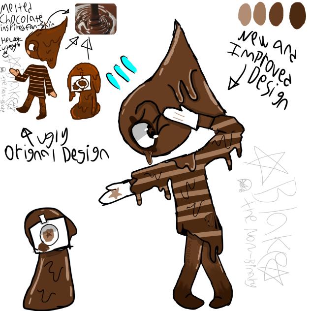 fan made melted chocolate skin for blot