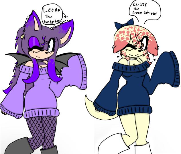 💜❤️My new Sonic OC’s!!!💜❤️Leona&Chrissy!