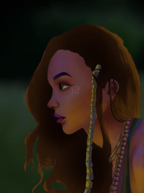 Night in the forest