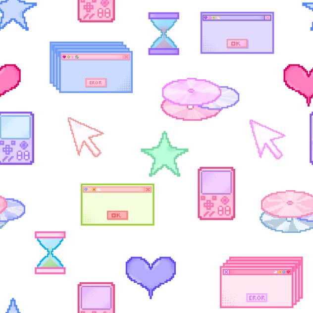 y2k themed pattern pixel 2