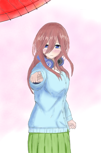 五等分の花嫁　中野三玖　キャライングラフ 五等分の花嫁 【完全受注生産】キャラファイングラフ 中野三玖