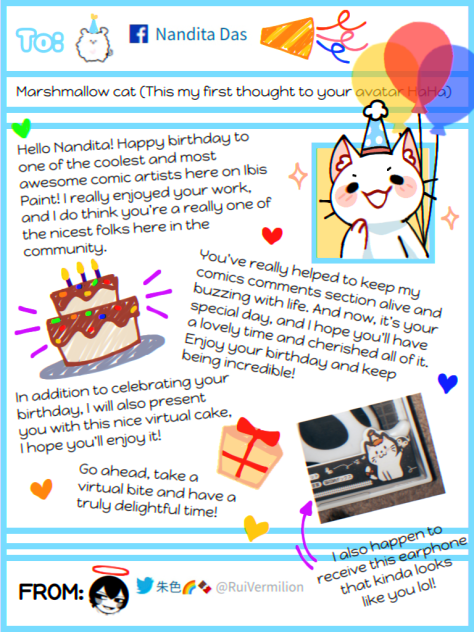 Happy Birthday to Nandita! ✨🎂😺