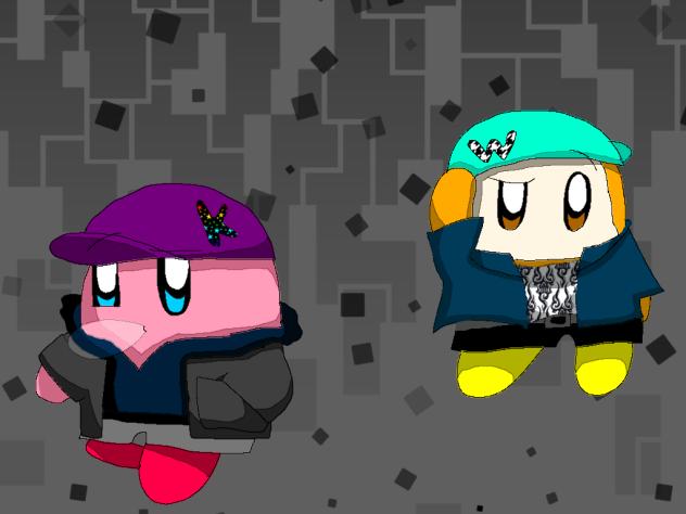 かっこいいカービィとワドルディ