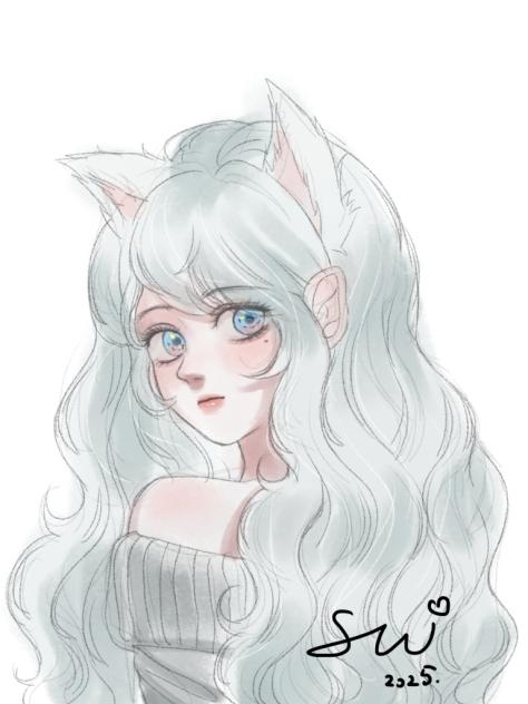 Cat girl🩵658