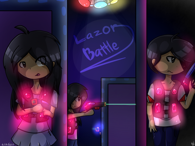 Lazor Battle! - Pink VS. Blue