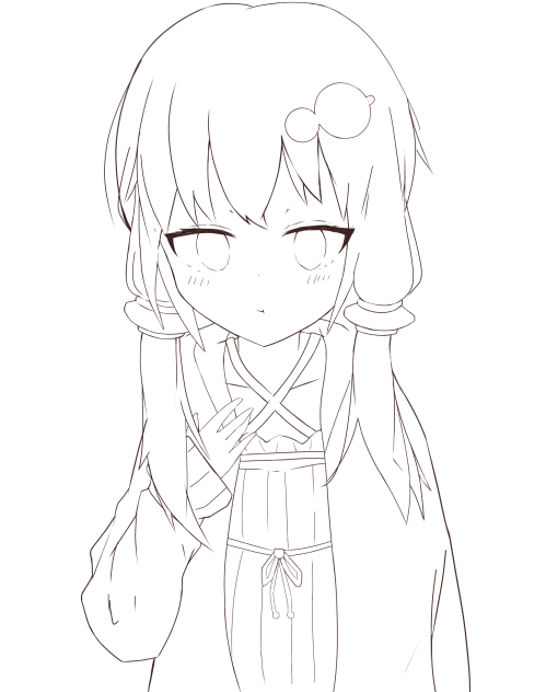 ゆかりさん線画
