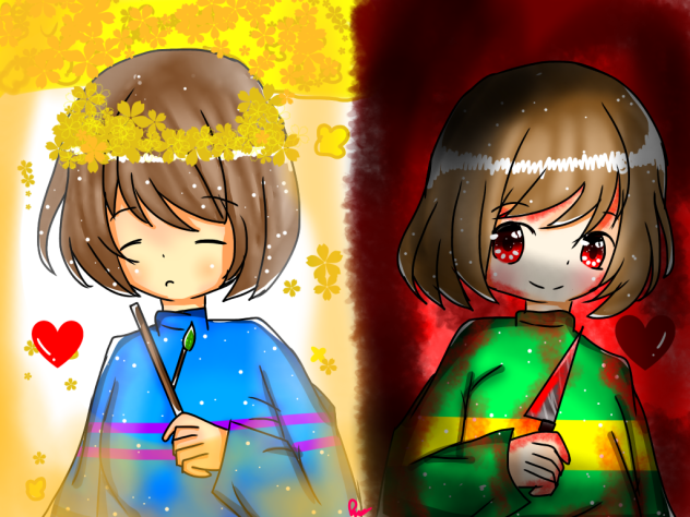 Speedpaint chara&frisk undertale - ibisPaint