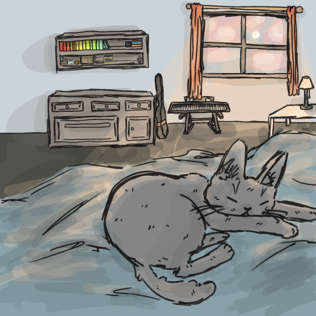 My cat in my room ibisPaint