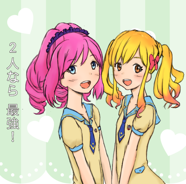 Aikatsu STARS! - 虹野ゆめ & 桜庭ローラ 上色 - ibisPaint