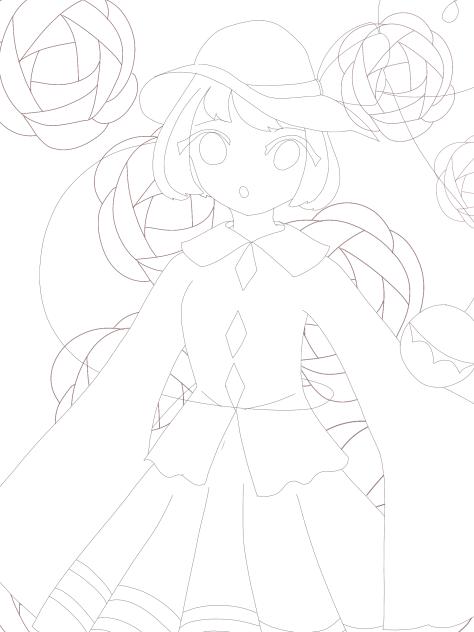こいしちゃん線画背景あり