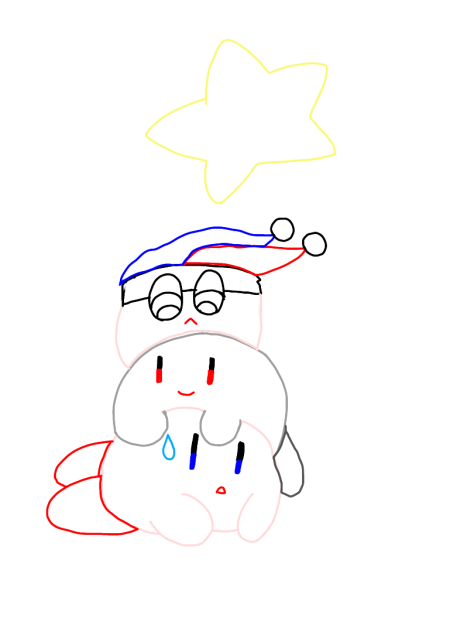 つみかさなってるカービィたち