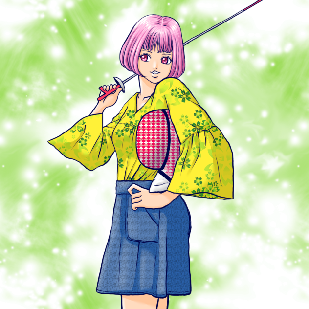フェンシング ガール 花柄