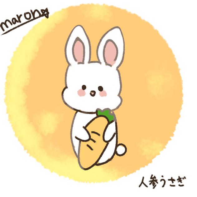 【フリーアイコン】人参うさぎさん